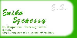 eniko szepessy business card